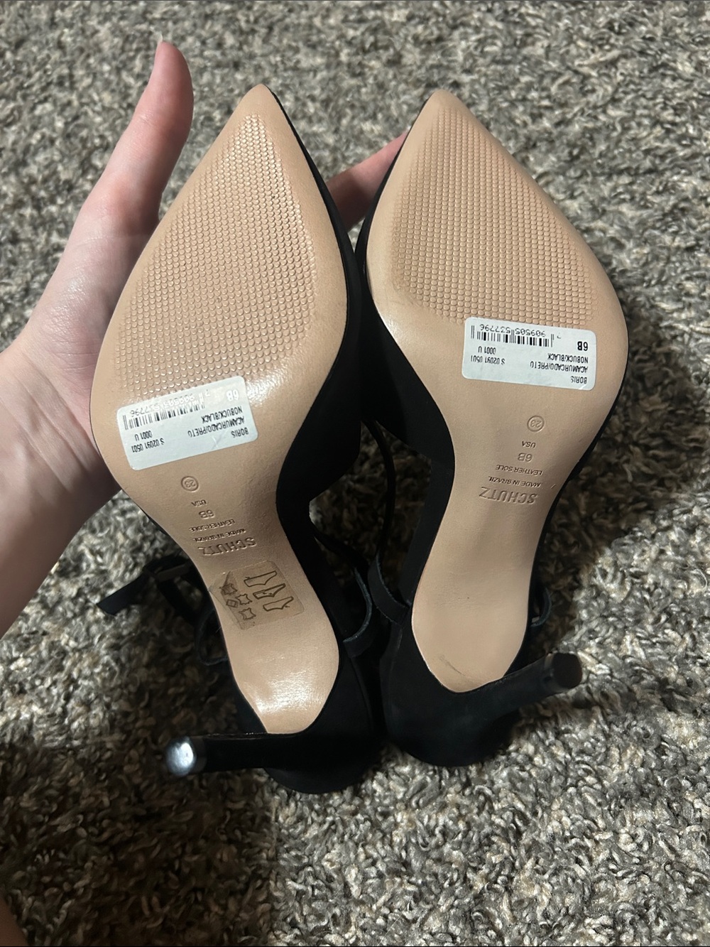 SCHUTZ Boris High Stiletto Black Pump 6 - Picture 4 of 6